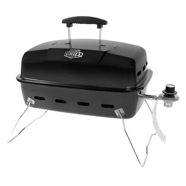 17.5 Portable Tabletop Propane Gas Grill, Removable Lid